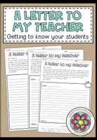 Vorschau - Arbeitsblätter - A letter to my teacher - getting to know your students (3fach differenziert) - Deckblatt