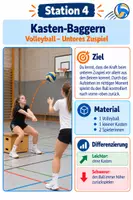 Vorschau - Arbeitsblätter - Volleyball Stationen Vertiefung unteres und oberes Zuspiel - Seite 3