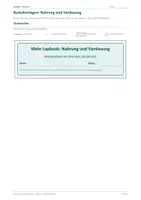 Vorschau - Stundenentwürfe - Biologie: Lapbook - Nahrung und Verdauung - Seite 1