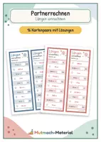 Vorschau - Fördermaterial/Inklusion - Partnerrechnen: Längen umrechnen - Deckblatt
