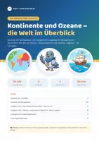 Vorschau - Arbeitsblätter - Kontinente im Größenvergleich Kl. 5/6 - Deckblatt
