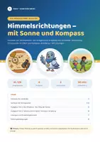 Vorschau - Arbeitsblätter - Norden finden mit Sonne und Kompass 5/6 - Deckblatt