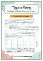 Vorschau - Arbeitsblätter - Tägliche Übung: Taschenrechner - Deckblatt