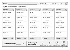 Vorschau - Arbeitsblätter - Tägliche Übung: Taschenrechner - Seite 2