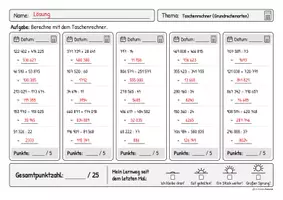 Vorschau - Arbeitsblätter - Tägliche Übung: Taschenrechner - Seite 3
