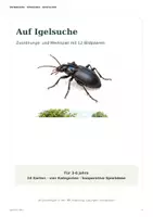 Vorschau - Mal- und Bastelvorlagen - Auf Igelsuche – Zuordnungs- und Merkspiel mit 12 Bildpaaren, Kita 3 bis 6 Jahre - Deckblatt