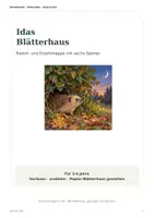 Vorschau - Arbeitsblätter - Idas Blätterhaus – Igelgeschichte mit Bastel- und Erzählmappe, Herbs, Kita 3 bis 6 Jahre - Deckblatt