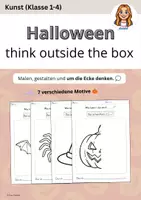 Vorschau - Arbeitsblätter - think outside the box Halloween - Das ist kein... Weitermalbild - Deckblatt