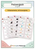 Vorschau - Fördermaterial/Inklusion - Was ist günstiger? Preisvergleich: Drogerie - Deckblatt