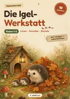 Vorschau - Arbeitsblätter - Igel im Herbst: Die Igel-Werkstatt Kl. 1–2 - Deckblatt