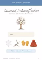Vorschau - Arbeitsblätter - Zahlenraum 1000 | Plus und Minus mit Übergang | Rechenmauern, Rechenketten, Zahlenrätsel | Klasse 3-4 | Winter Miniheft mit Lösungen - Seite 1