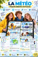 Vista previa - Unidades / Secuencias / Situaciones de Aprendizaje - La météo – El tiempo en francés | Unidad didáctica completa - Portada