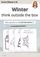 Vorschau - Arbeitsblätter - Materialpaket think outside the box - Weitermalbilder Kunst - Seite 1