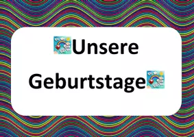 Vorschau - Mal- und Bastelvorlagen - Geburtstagskalender Regenbogen - Deckblatt