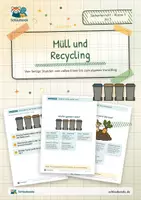 Vorschau - Stundenentwürfe - Müll und Recycling – Klasse 1–3 – Unterrichtsreihe Sachunterricht - Deckblatt