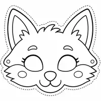 Vorschau - Mal- und Bastelvorlagen - 24 Halloween Masken - Vorlagen zum ausmalen und ausschneiden (Tiermotive und Halloweenmotive) , Kita, Grundschule, als pdf und Fotos (zum Ändern der Größe) - Seite 2