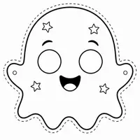 Vorschau - Mal- und Bastelvorlagen - 24 Halloween Masken - Vorlagen zum ausmalen und ausschneiden (Tiermotive und Halloweenmotive) , Kita, Grundschule, als pdf und Fotos (zum Ändern der Größe) - Seite 3