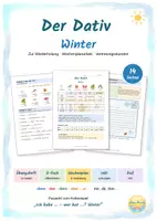 Vorschau - Arbeitsblätter - Der Dativ: Winter | Übungsheft DaZ, differenziert - Deckblatt