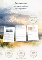 Vorschau - Unterrichtsreihen - Wetter & Naturgefahren – 3 große Lernwerkstätten Geografie & Erdkunde | Wetterbeobachtung, Wetterkarten, Fronten, Tiefdruckgebiete & Extremwetter | Arbeitsblätter mit Lösungen - Seite 1