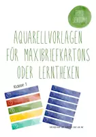 Vorschau - Anderer Materialtyp - Aquarellvorlagen für Maxibriefkartons oder Lerntheken - Deckblatt