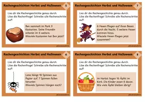 Vorschau - Arbeitsblätter - Rechengeschichten ZR 20 (Herbst/Halloween) - Freebie - Seite 2
