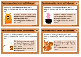 Vorschau - Arbeitsblätter - Rechengeschichten ZR 20 (Herbst/Halloween) - Freebie - Seite 3