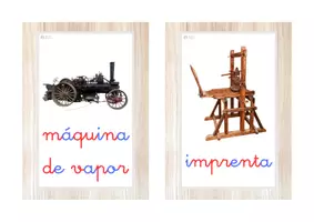 Vista previa - Decoración del aula - Vocabulario letra minúscula ligada (inventos) - página 2