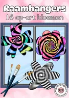 Voorbeeld - Tekenen en knutsel sjablonen - Zomer raamhangers – 16 op-art bloemen - Voorblad
