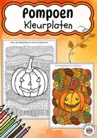 Voorbeeld - Tekenen en knutsel sjablonen - Pompoen zentangle kleurplaten herfst - Voorblad