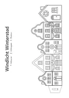 Voorbeeld - Tekenen en knutsel sjablonen - Windlicht kerstmis huizen winterstad - Pagina 1