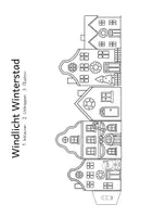 Voorbeeld - Tekenen en knutsel sjablonen - Windlicht kerstmis huizen winterstad - Pagina 2