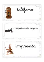Vista previa - Tarjetas / Manipulativos - Lecto-escritura minúscula ligada (inventos) - página 1