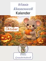 Vorschau - Poster - Klassenkalender MONATE - Kalenderblatt "OKTOBER" (3xPNG) - Deckblatt