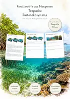 Vorschau - Unterrichtsreihen - Ökosysteme & Biodiversität – 3 große Lernwerkstätten Geografie & Erdkunde | Tropischer Regenwald, Korallenriffe, Mangroven, Artenvielfalt, Schutzgebiete & Naturschutz | Arbeitsblätter mit Lösungen - Seite 1