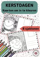Voorbeeld - Tekenen en knutsel sjablonen - Kerstmis kleurplaten kerstkaarten ansichtkaarten - Voorblad