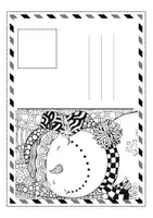Voorbeeld - Tekenen en knutsel sjablonen - Kerstmis kleurplaten kerstkaarten ansichtkaarten - Pagina 2