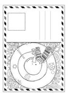 Voorbeeld - Tekenen en knutsel sjablonen - Kerstmis kleurplaten kerstkaarten ansichtkaarten - Pagina 3