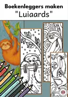 Voorbeeld - Tekenen en knutsel sjablonen - Boekenleggers knutselen – luiaards - Voorblad