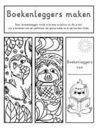 Voorbeeld - Tekenen en knutsel sjablonen - Boekenleggers knutselen – luiaards - Pagina 3