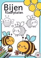 Voorbeeld - Tekenen en knutsel sjablonen - Bijen kleurplaten: lente - Voorblad
