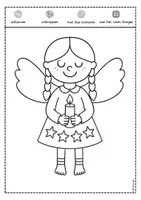 Voorbeeld - Tekenen en knutsel sjablonen - Kerst raamdecoratie engel – knutselidee voor de adventstijd - Pagina 1