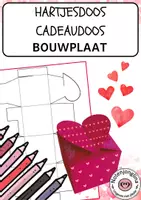 Voorbeeld - Tekenen en knutsel sjablonen - Vaderdag Moederdag knutselsjabloon hartdoosje Valentijnsdag - Voorblad