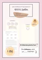 Vorschau - Stundenentwürfe - Schriftliche Subtraktion | ANNA-Zahlen | Schöne Päckchen | Entdeckerpäckchen - Deckblatt