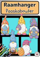 Voorbeeld - Tekenen en knutsel sjablonen - Pasen raamdecoratie: paaskabouters om in te kleuren - Voorblad