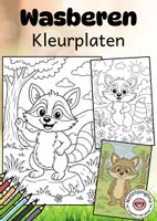 Voorbeeld - Tekenen en knutsel sjablonen - Wasbeer kleurplaten sjablonen - Voorblad