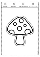 Voorbeeld - Tekenen en knutsel sjablonen - Herfst paddenstoelen raamdecoraties en kleurplaten - Pagina 2
