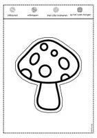 Voorbeeld - Tekenen en knutsel sjablonen - Herfst paddenstoelen raamdecoraties en kleurplaten - Pagina 3