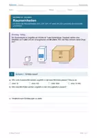 Vorschau - Arbeitsblätter - RAUMEINHEITEN– differenziert mit Lösungen - Seite 1