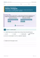 Vorschau - Arbeitsblätter - RELATIVE HÄUFIGKEIT – differenziert mit Lösungen - Seite 1