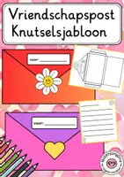 Voorbeeld - Tekenen en knutsel sjablonen - Valentijnsdag cadeau – vriendschapspost / Moederdag / Vaderdag - Voorblad